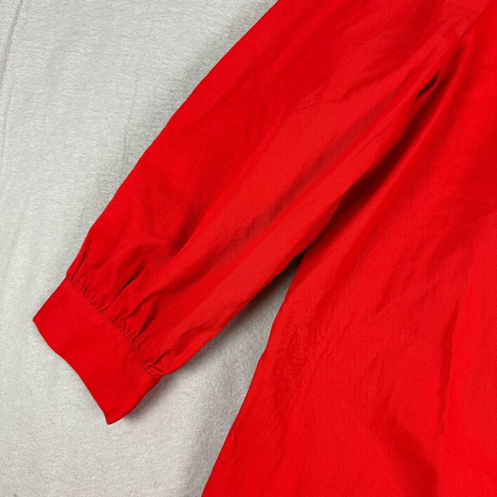 Tuckernuck Red Button-Down Ruffle Collar Top - Picture 9 of 14